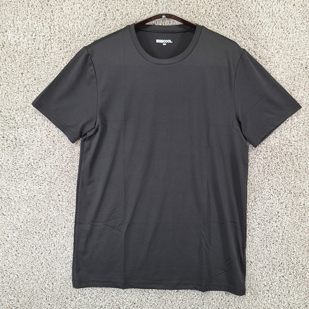 32 Degrees T-Shirt Mens Medium Black Short Sleeve Crew Neck Activewear Gym